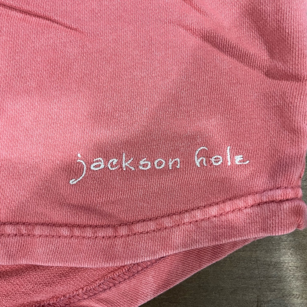 Coral colored Pullover Hoodie from Jackson Hole, Wyoming - Picture 4 of 6